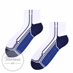 Шкарпетки чоловічі STEVEN 054 Sport 7 р.41-43 білий-джинс