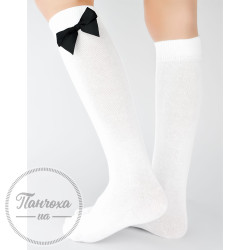 Напівпанчохи дитячі NOVITI SB073 р.35-38 Білий (чорний бант)
