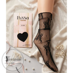 Шкарпетки жіночі PANNA 0130 (мереживо квітка) p.36-40 Nero