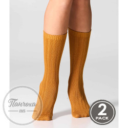 Носки Женские LEGS SOCKS ANGORA RABBIT W22 (2 пары) р. 36-40 Ochre-grey