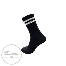 Шкарпетки Панчоха UA (високі спортивні), р.36-40 Чорний/білі смужки