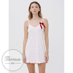 Нічна сорочка жіноча ROKSANA 1702 (червоні серця) р.M Молочний