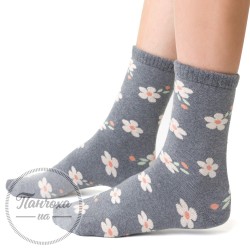 Шкарпетки жіночі STEVEN 123 (квіти-люрекс) р.35-37 Сірий