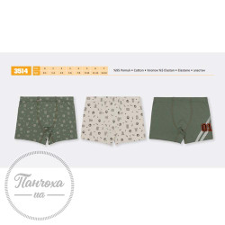 Труси для хлопців BAYKAR 3514 р.122-128 Хакі (принт по всіх трусиках)