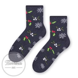 Шкарпетки жіночі STEVEN 123 (зимовий візерунок) р.35-37 Джинс