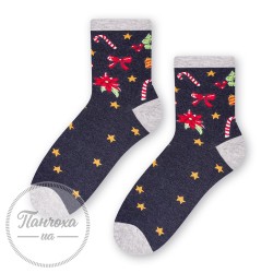 Шкарпетки жіночі STEVEN 136 (зірки) р.35-37 джинс